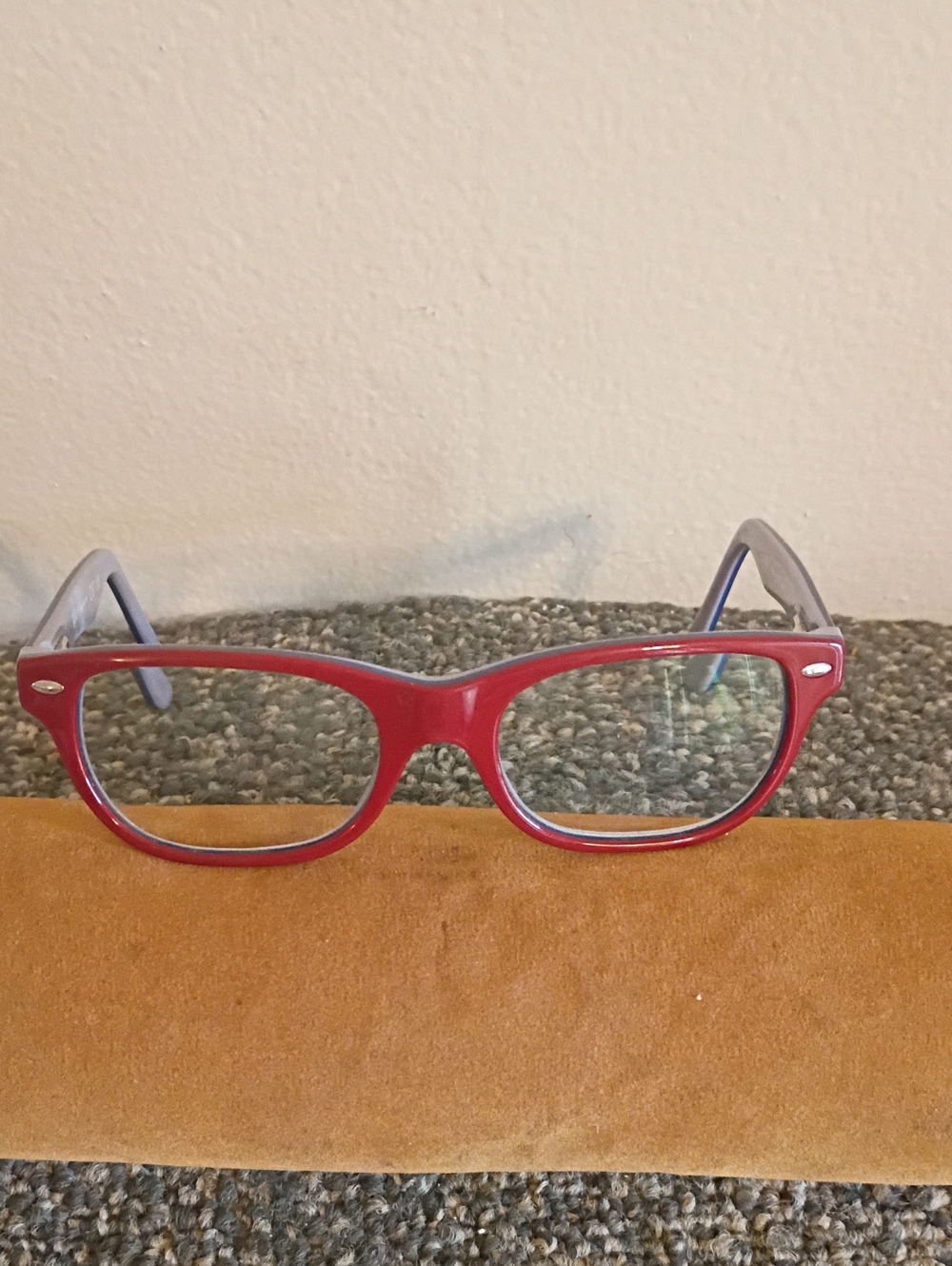 Ray-ban kids Red Rectangular Eyeglasses Frames Only